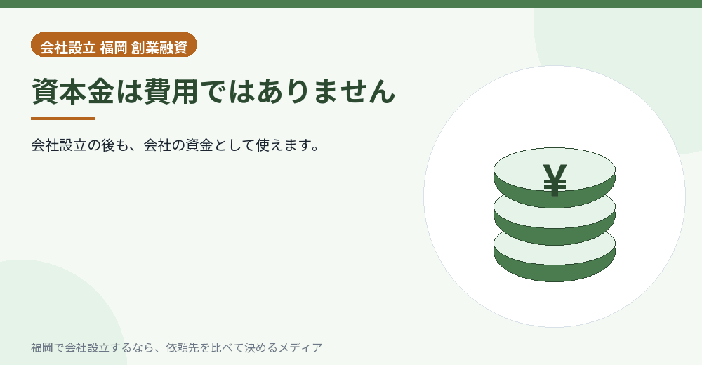 資本金は費用ではありません／福岡の会社設立の代行を比べる