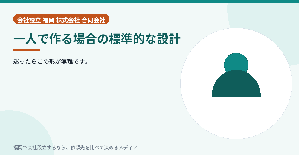 一人で作る場合の標準的な設計／福岡の会社設立の代行を比べる