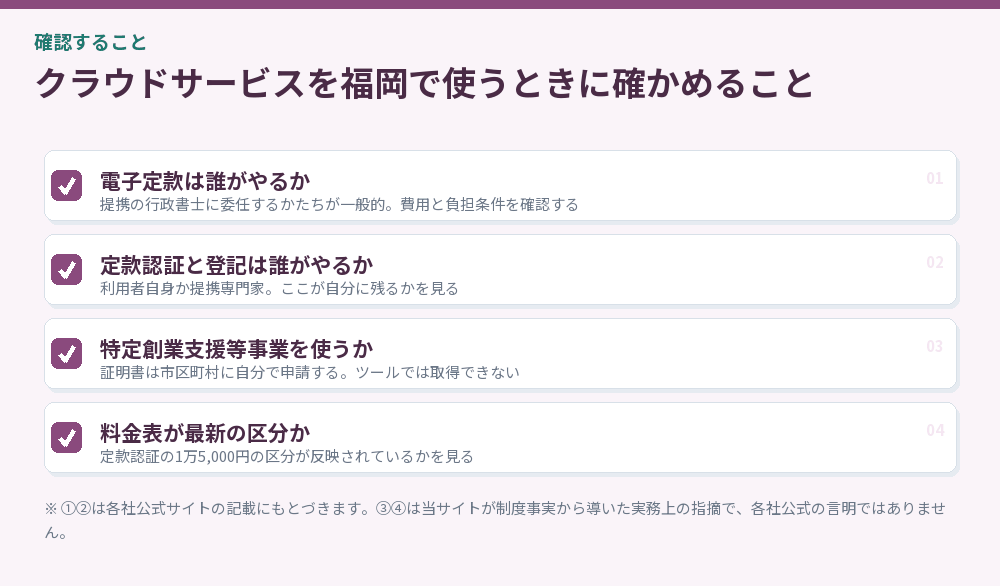 クラウドサービスを福岡で使うときに確かめること