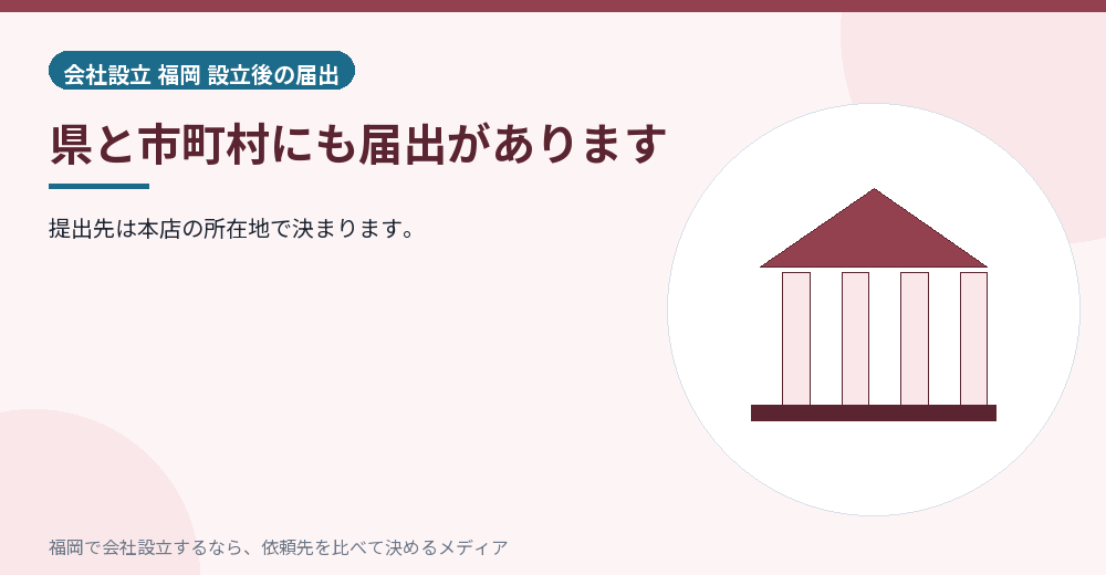 県と市町村にも届出があります/福岡の会社設立の代行を比べる