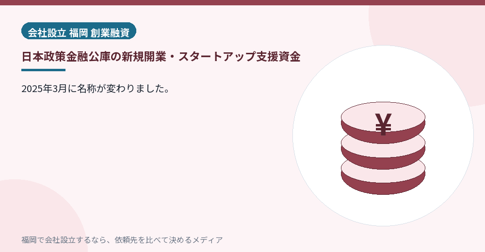 日本政策金融公庫の新規開業・スタートアップ支援資金／福岡の会社設立の代行を比べる