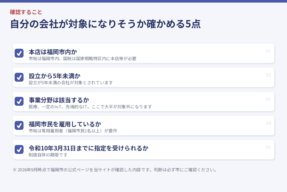 自分の会社が対象になりそうか確かめる5点