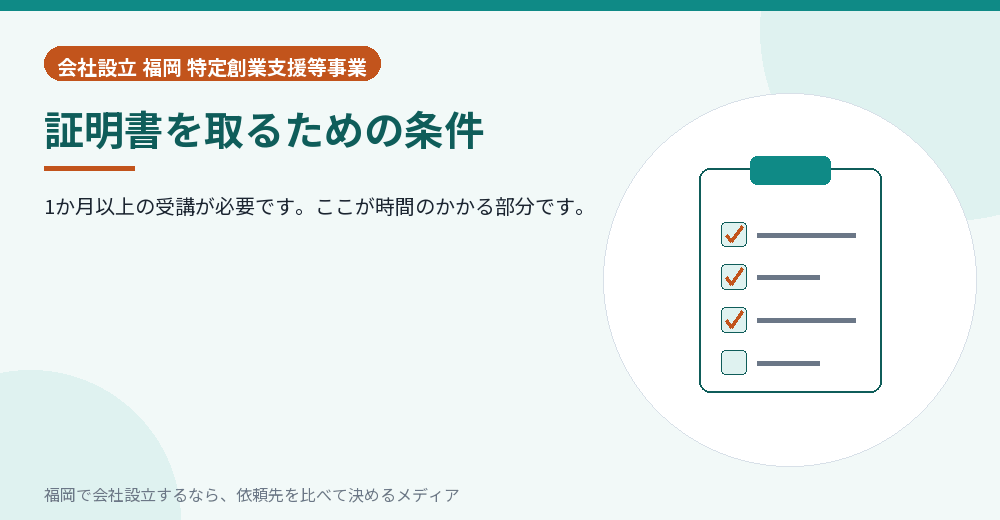 証明書を取るための条件／福岡の会社設立の代行を比べる