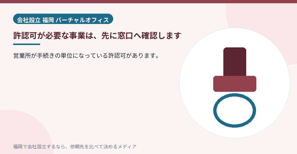 許認可が必要な事業は、先に窓口へ確認します／福岡の会社設立の代行を比べる