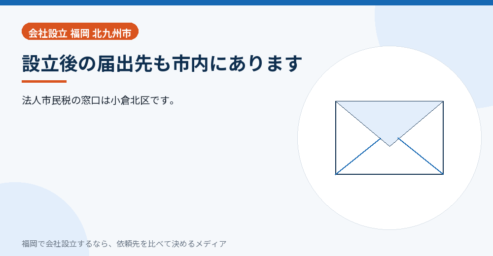 設立後の届出先も市内にあります/福岡の会社設立の代行を比べる